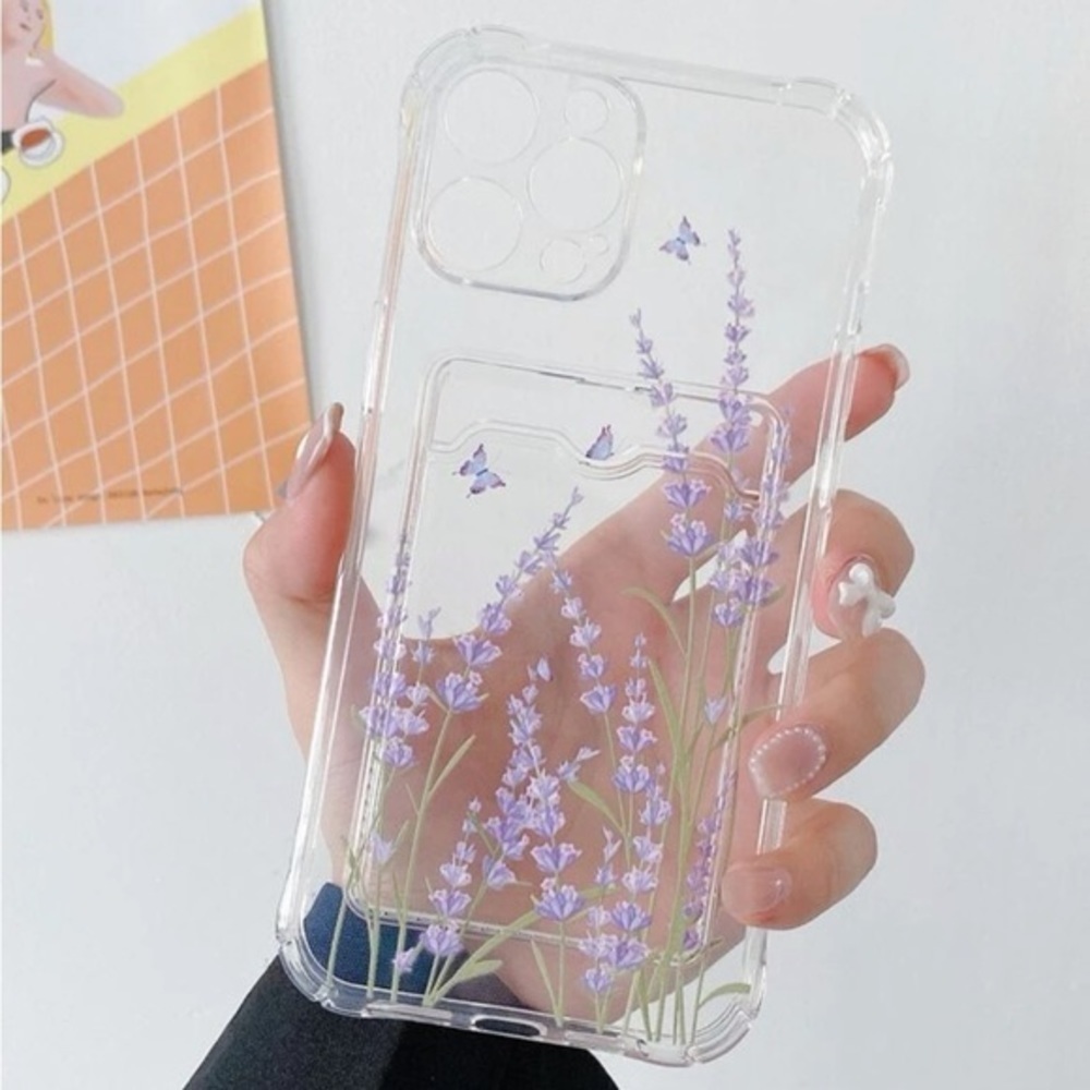 ⚠️Clearance💜iPhone 13/Pro/Pro Max Lavender Phone Case With Card Slot - Picture 2 of 4
